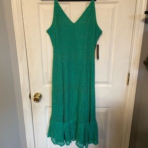 Seafoam green lace midi dress brand new tags on
